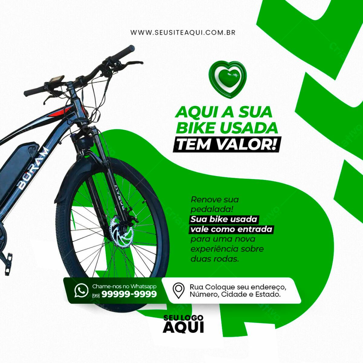 Flyer para Troca de Bikes Usadas PSD Editável