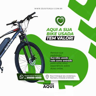 Bicicletaria social media bike feed quadrado