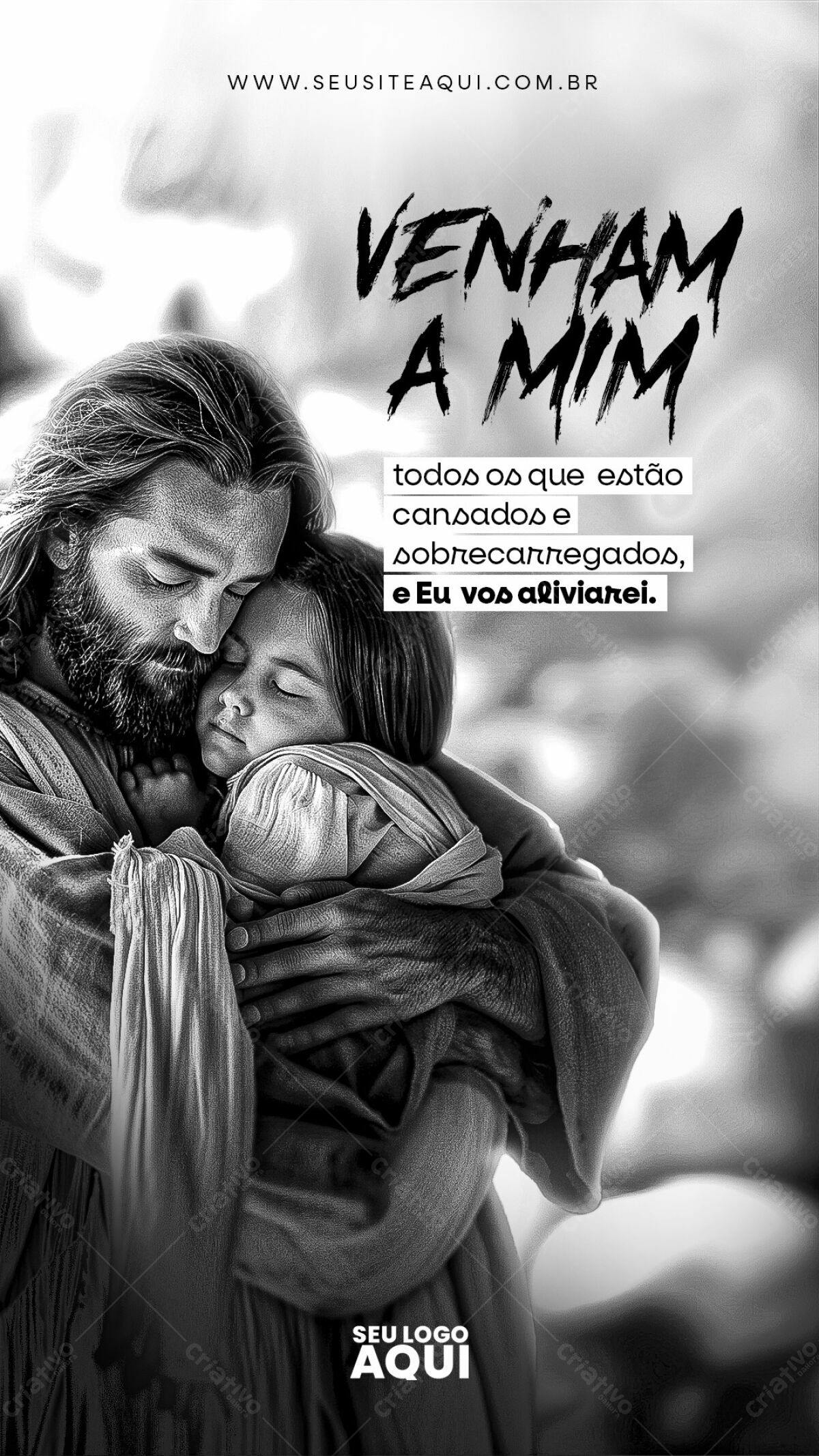 Flyer Cristão Venham a Mim PSD Editável