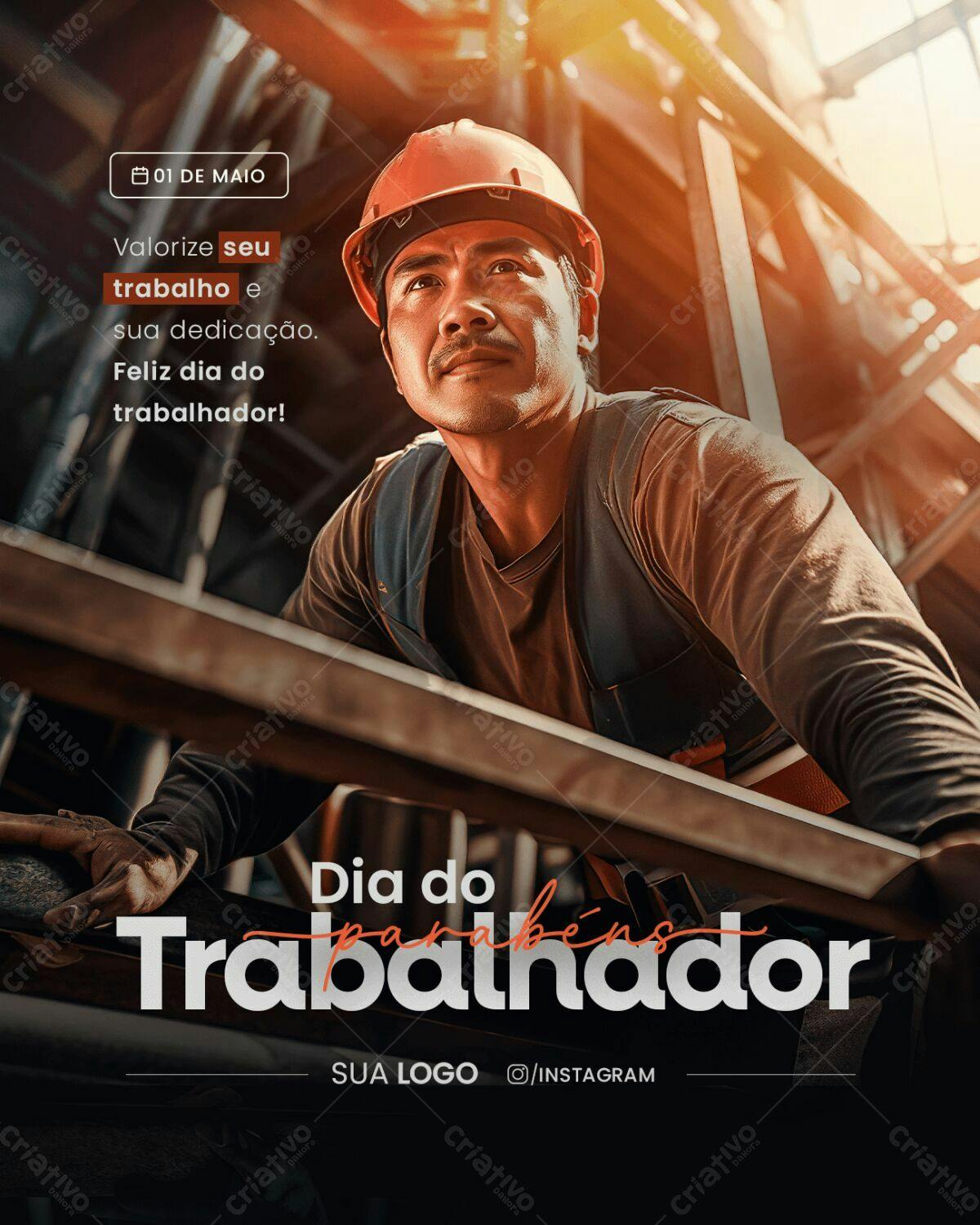 Postagem Dia do Trabalhador PSD Editável