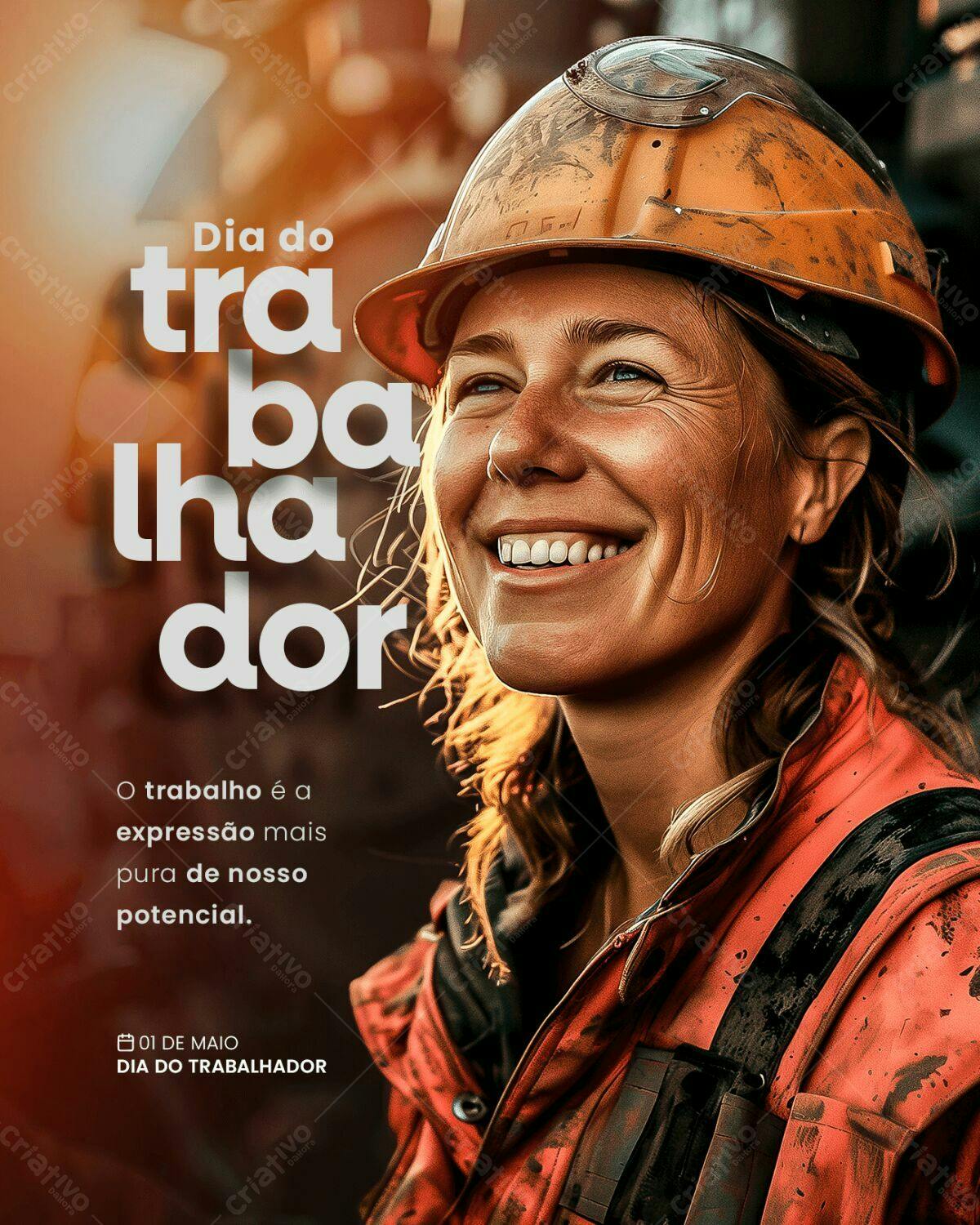 Postagem Dia do Trabalhador PSD Editável