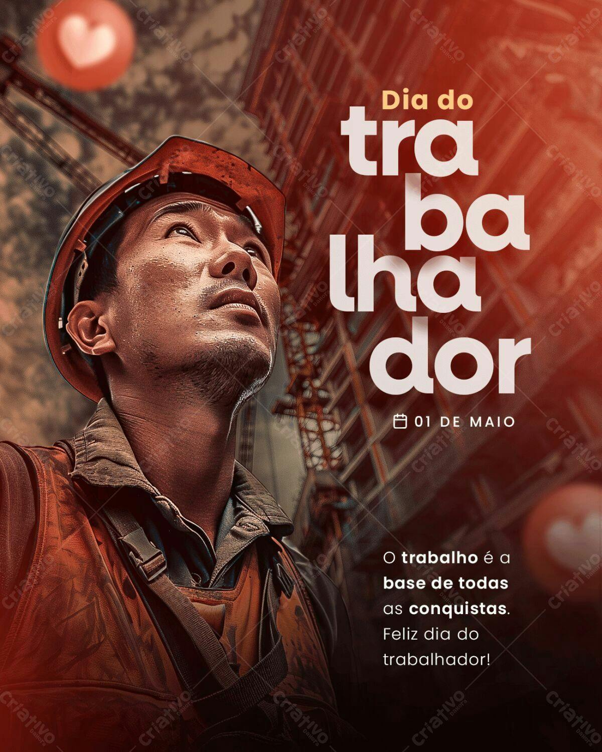 Flyer Dia do Trabalhador PSD Editável