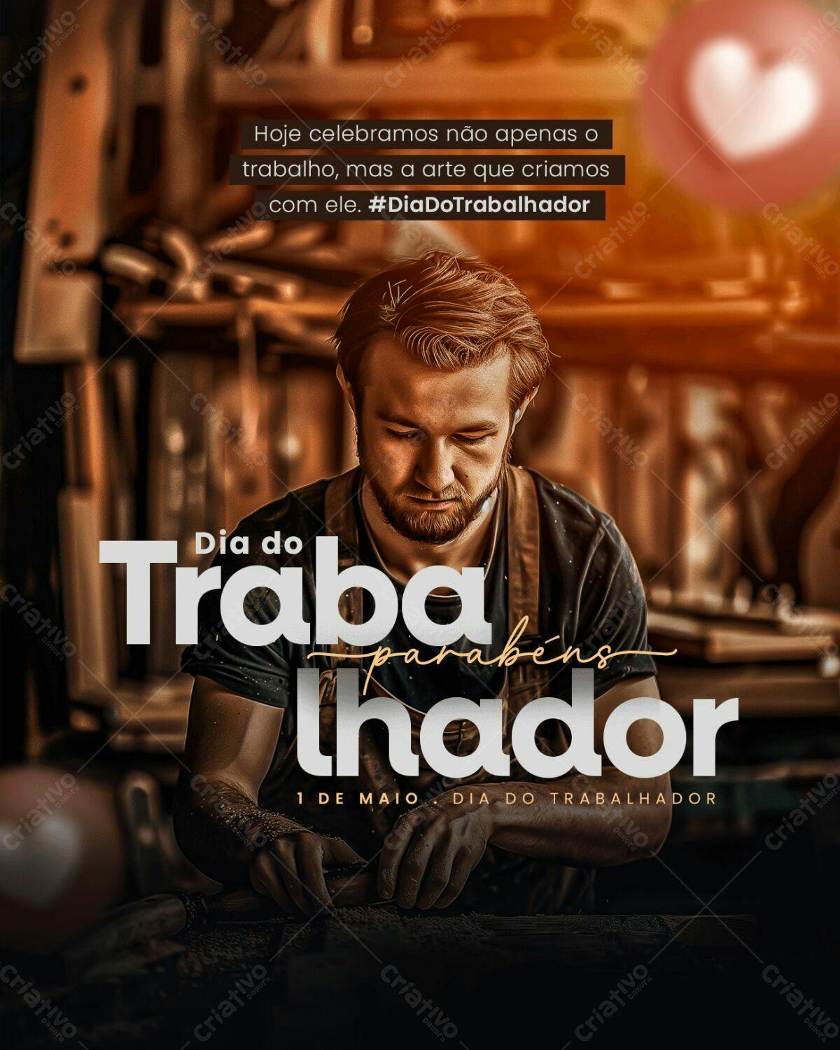 Postagem Dia do Trabalhador PSD Editável