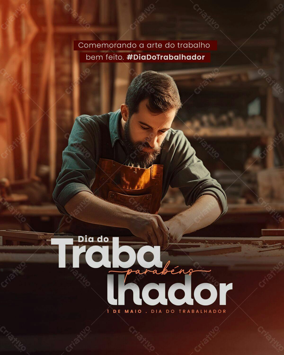 Postagem Dia do Trabalhador PSD Editável