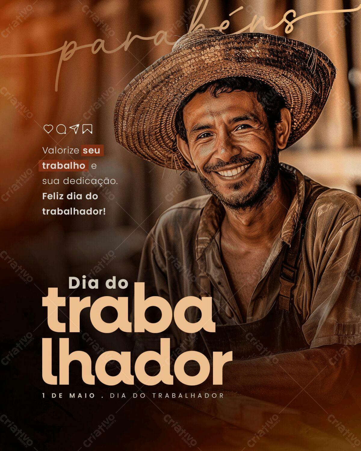 Postagem Dia do Trabalhador PSD Editável