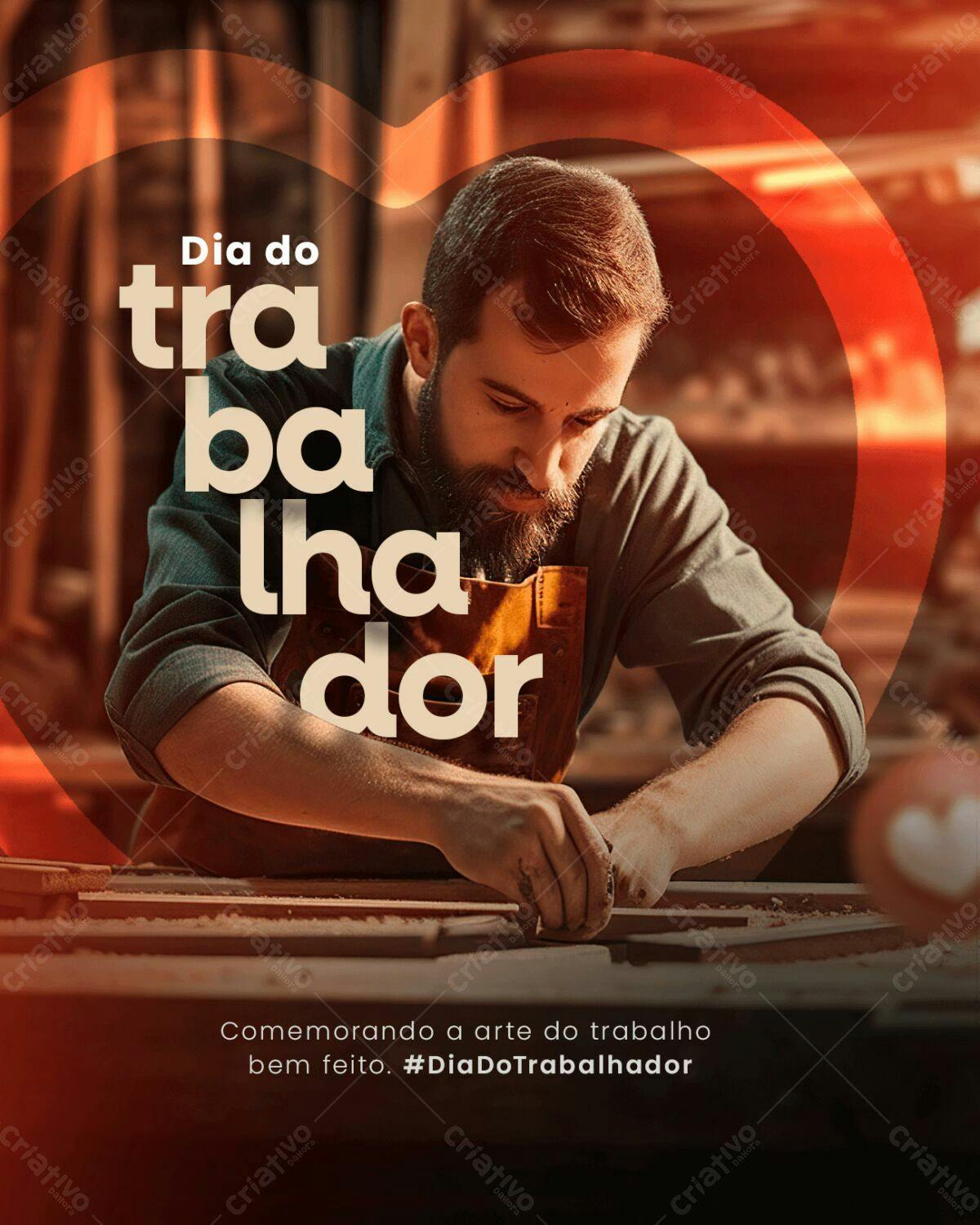 Postagem Dia do Trabalhador PSD Editável