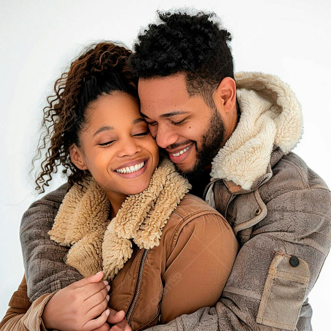Casal abraçando em dia frio