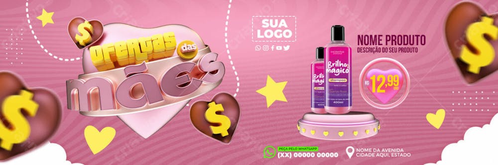 BANNER OFERTAS DAS MÃES SUPERMERCADOS