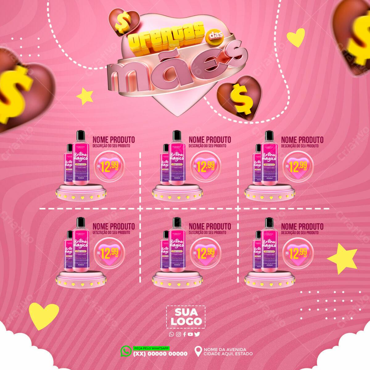 Banner Dia das Mães PSD Editável