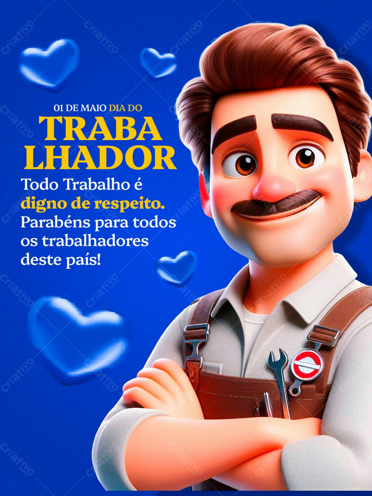 Flyer Dia do Trabalhador PSD Editável