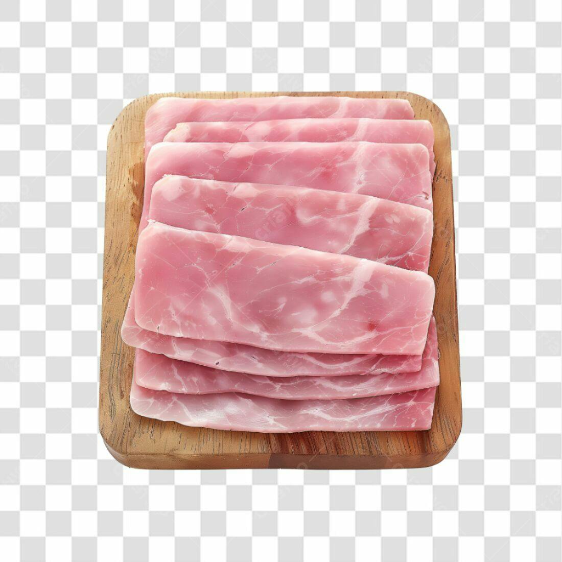 Imagem de Presunto fatiado PNG com fundo transparente