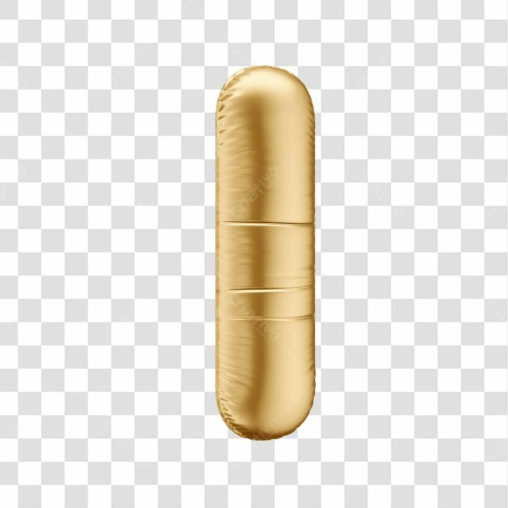Alfabeto Letra I Em 3D Formato De Balão Dourado Comemoração Aniversario Luxo Fundo Transparente
