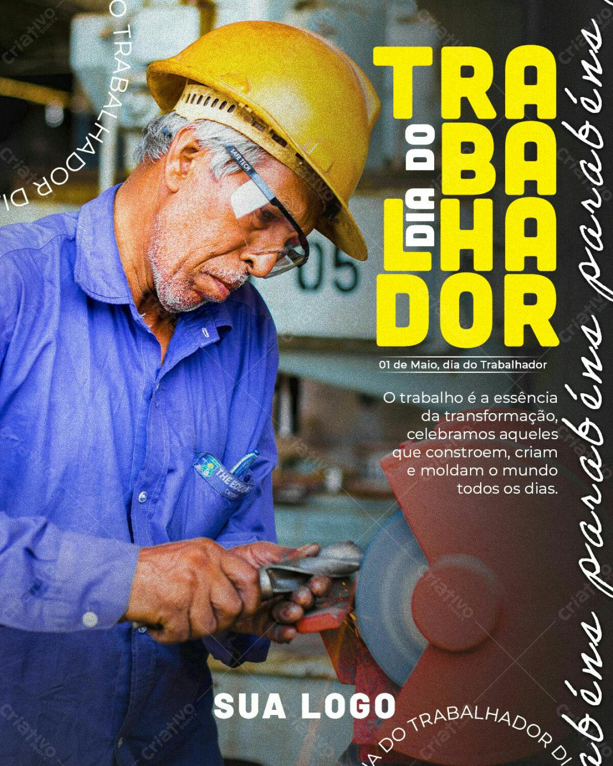 Flyer Dia do Trabalhador PSD Editável