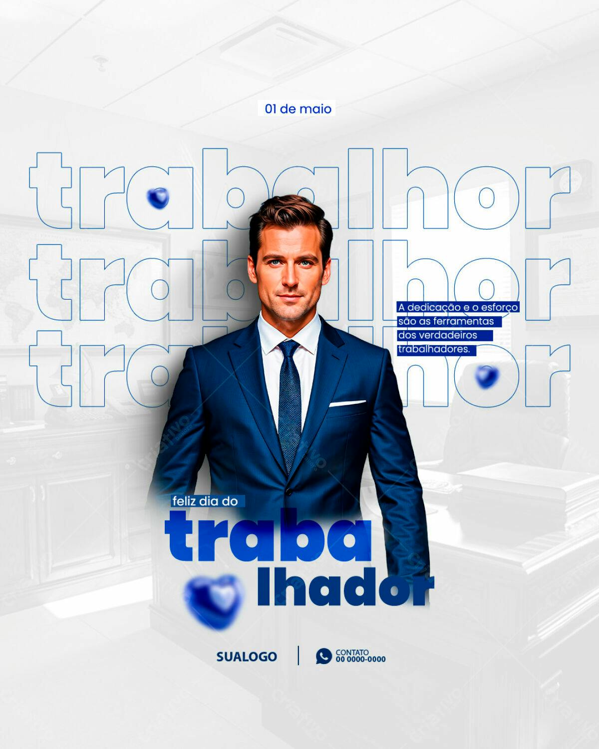 Flyer Dia do Trabalhador PSD Editável