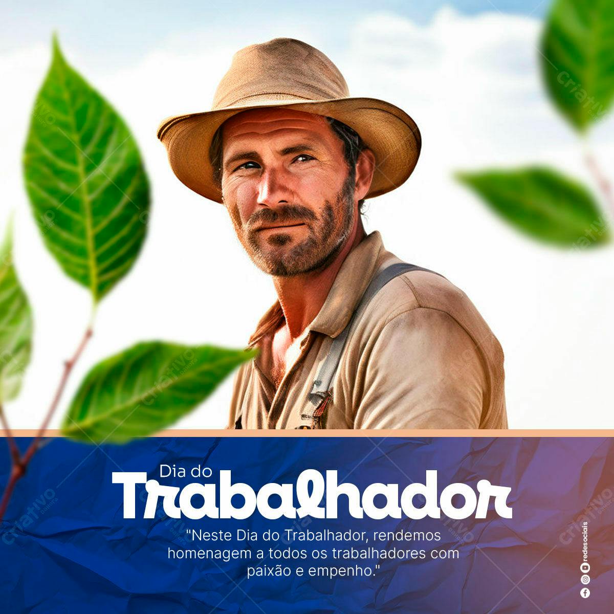 Postagem Dia do Trabalhador PSD Editável