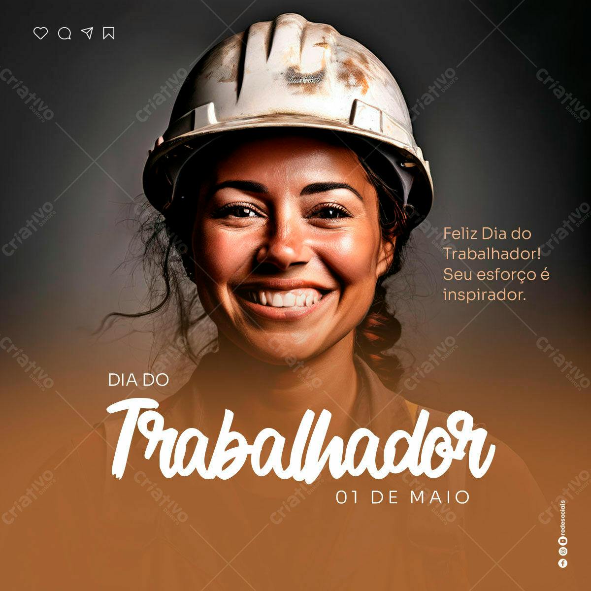 Postagem Dia do Trabalhador PSD Editável