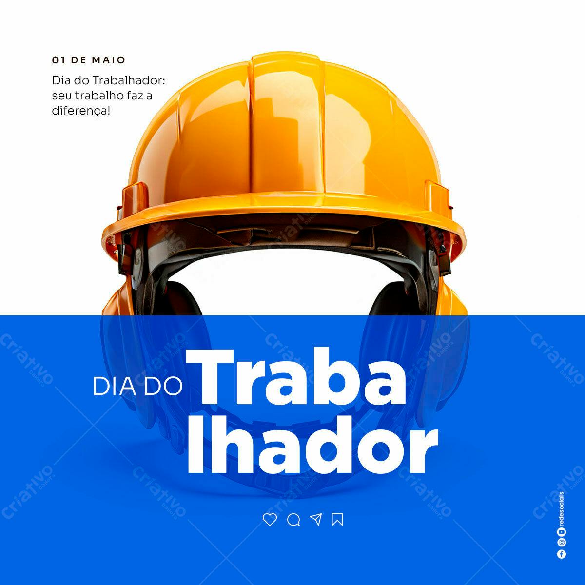Postagem Dia do Trabalhador PSD Editável