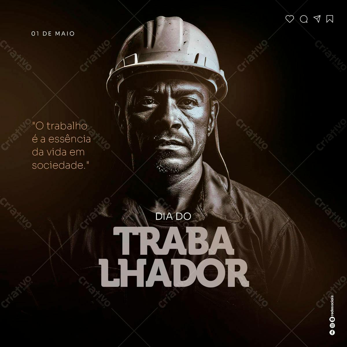 Postagem Dia do Trabalhador PSD Editável