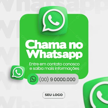 Chama no whatsapp entre em contato saiba mais informações