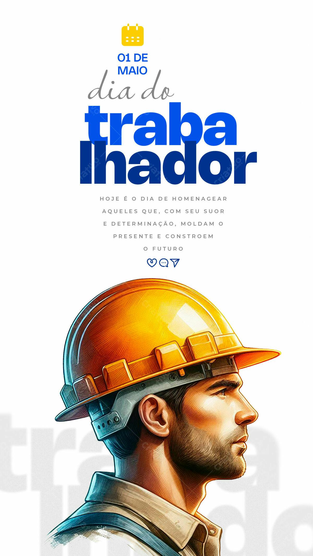Flyer Dia do Trabalhador PSD Editável