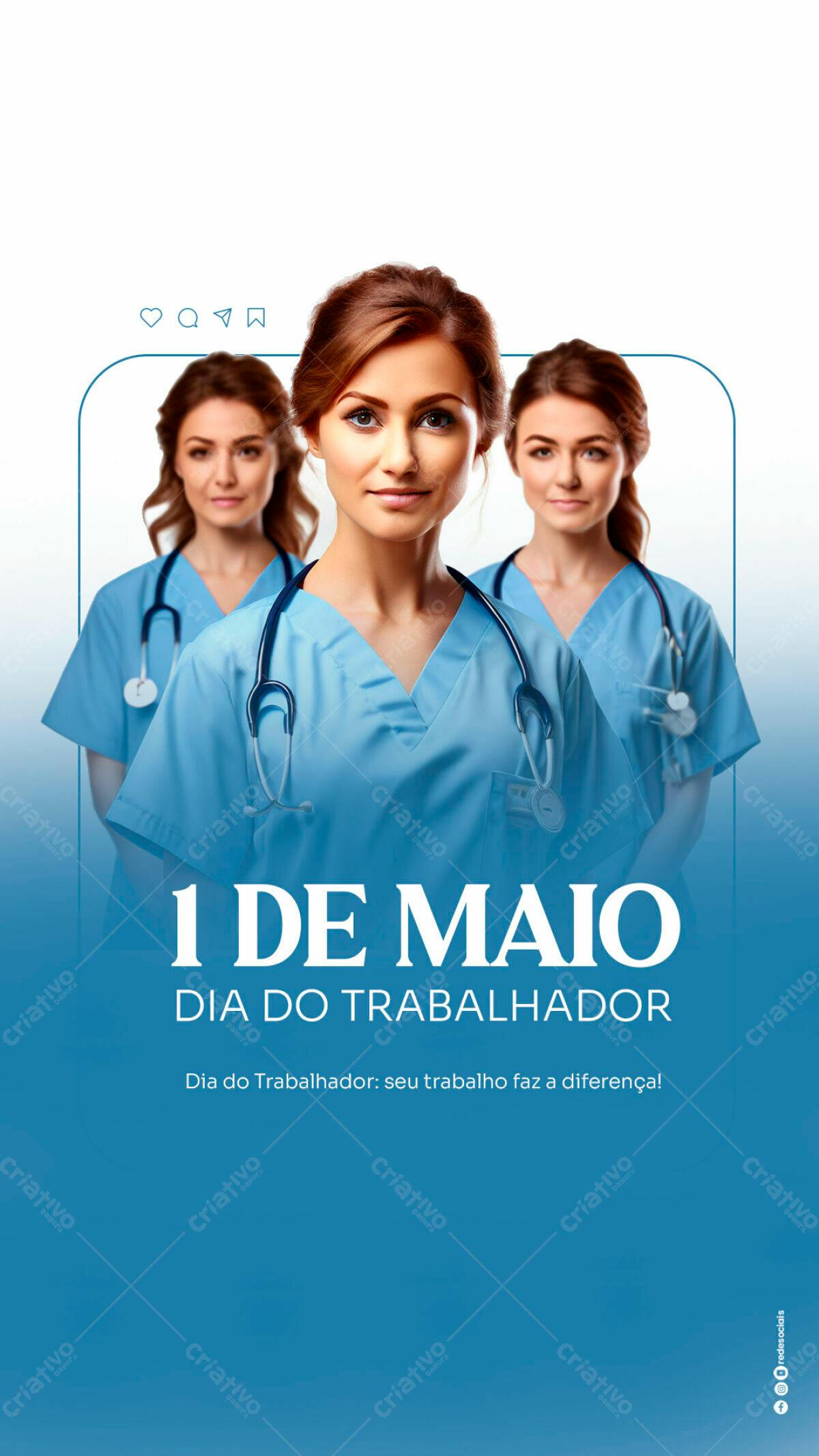 Post para Dia do Trabalho PSD Editável