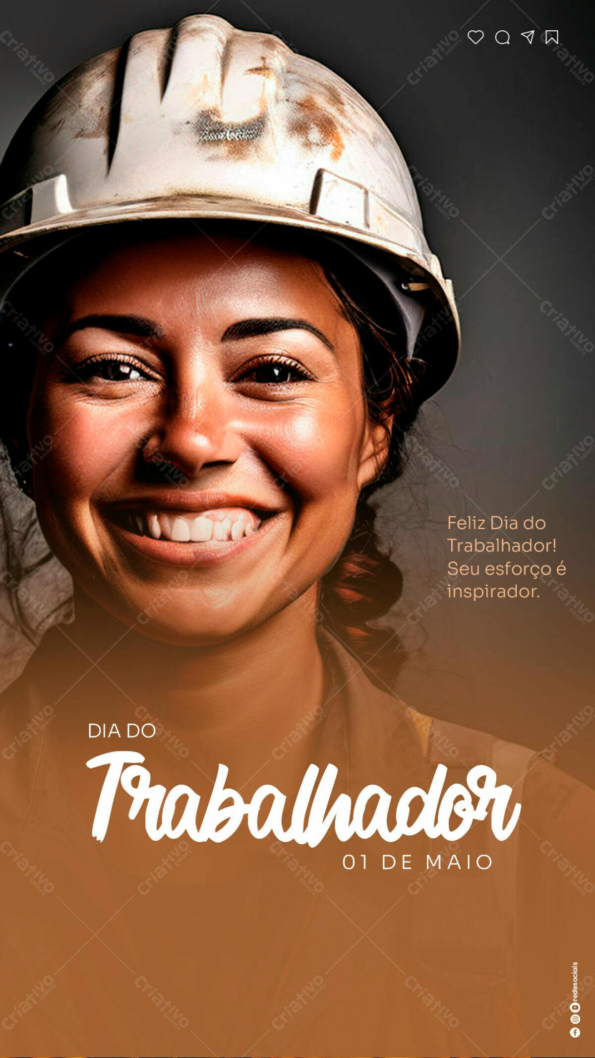 Flyer Dia do Trabalhador PSD Editável