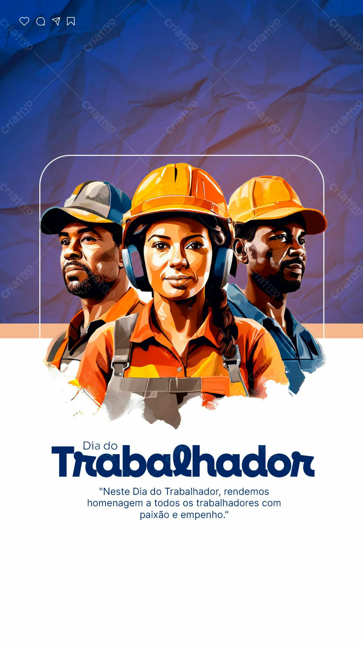Flyer Dia do Trabalhador PSD Editável