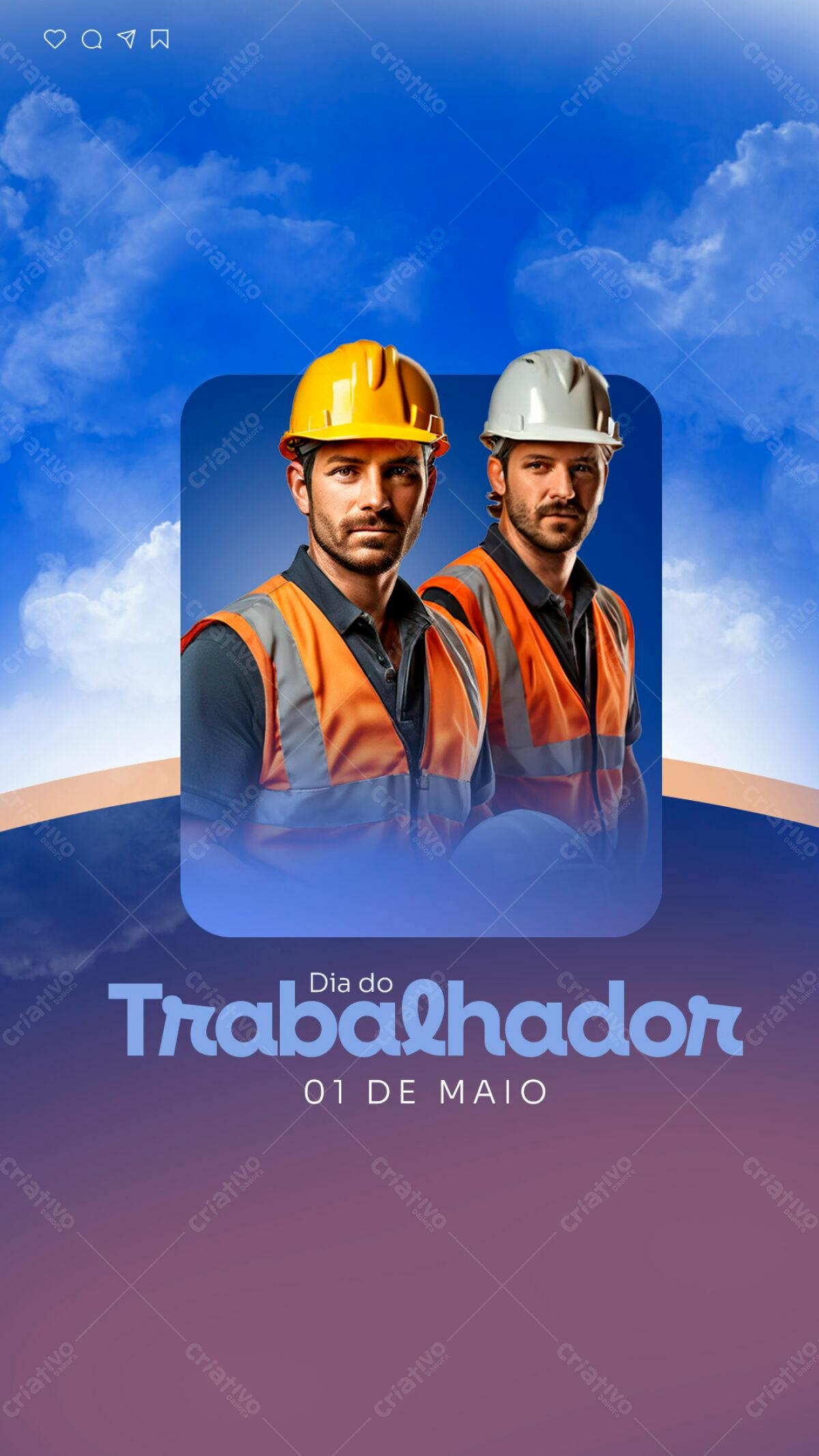 Postagem Dia do Trabalhador PSD Editável
