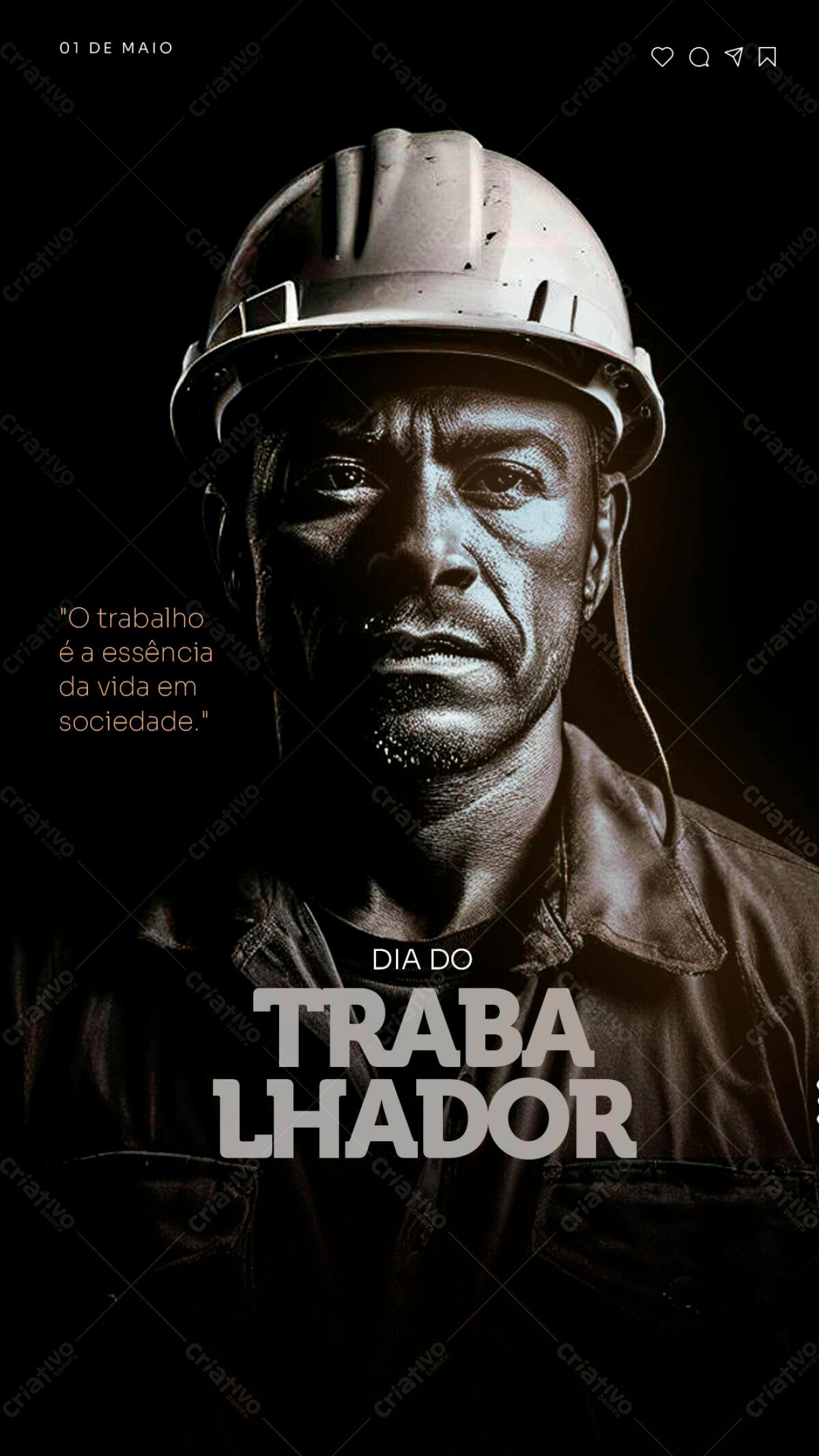 Flyer Dia do Trabalhador PSD Editável