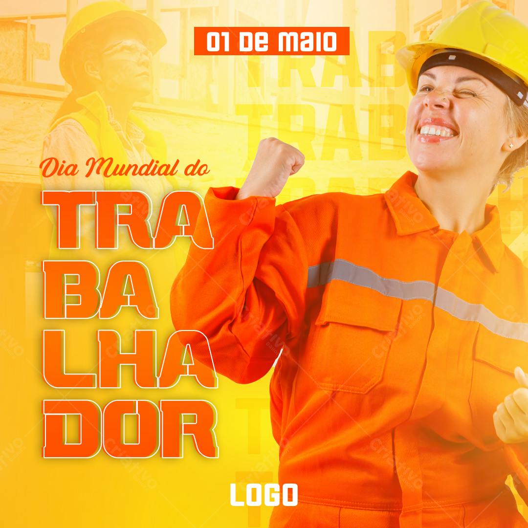 Flyer Dia do Trabalhador PSD Editável