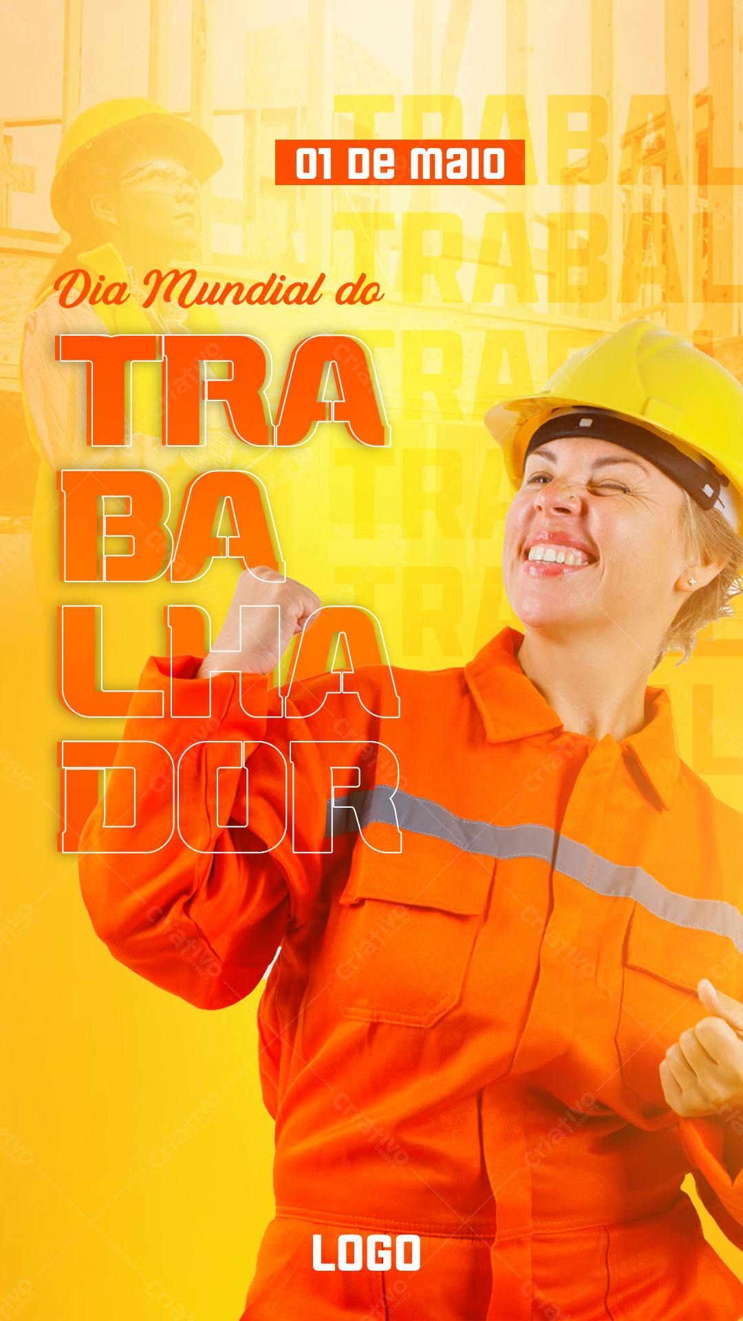 Flyer Dia do Trabalhador PSD Editável