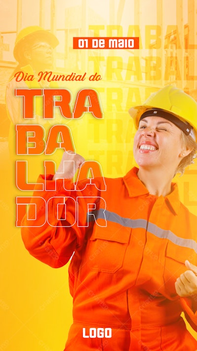 Flyer Dia do Trabalhador PSD Editável