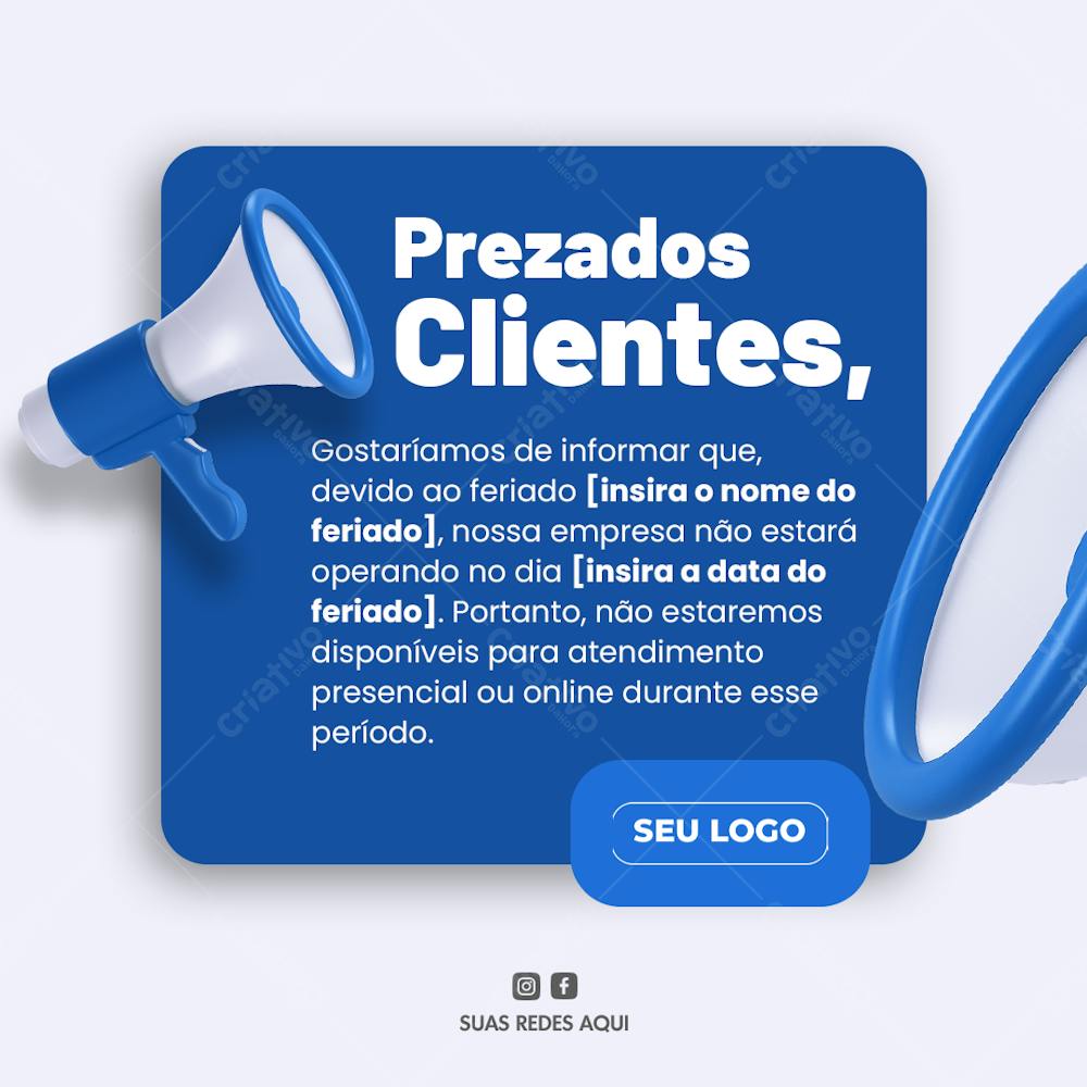 Prezados Clientes Comunicado Aviso