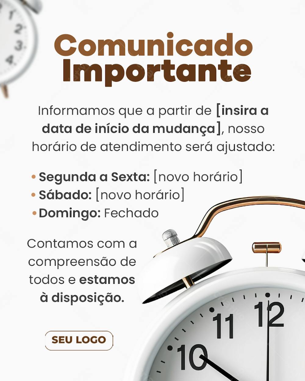 Comunicado Importante Mudança De Horário 