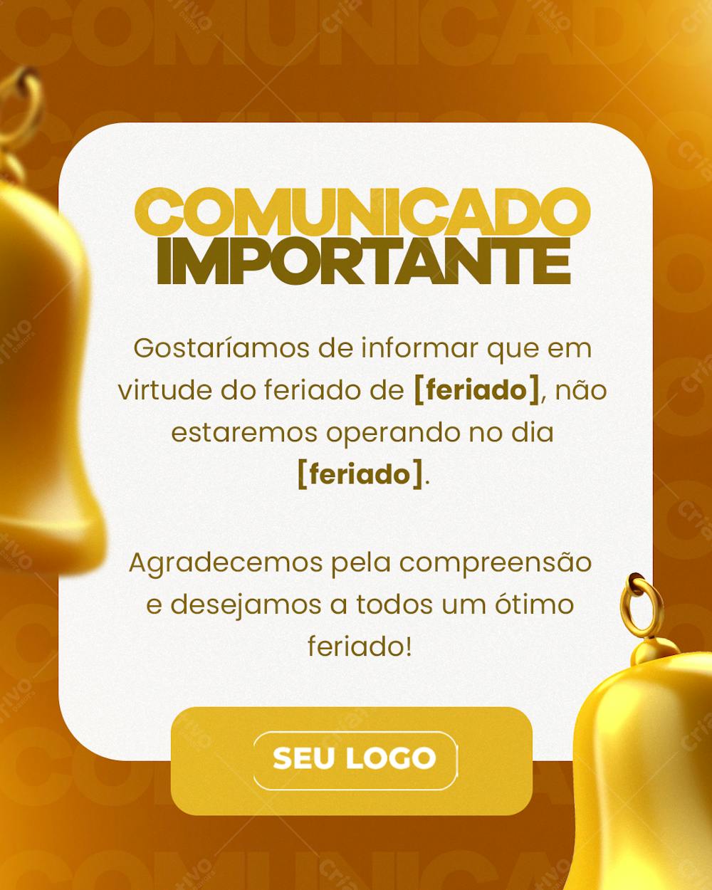 Comunicado Importante Feriados 