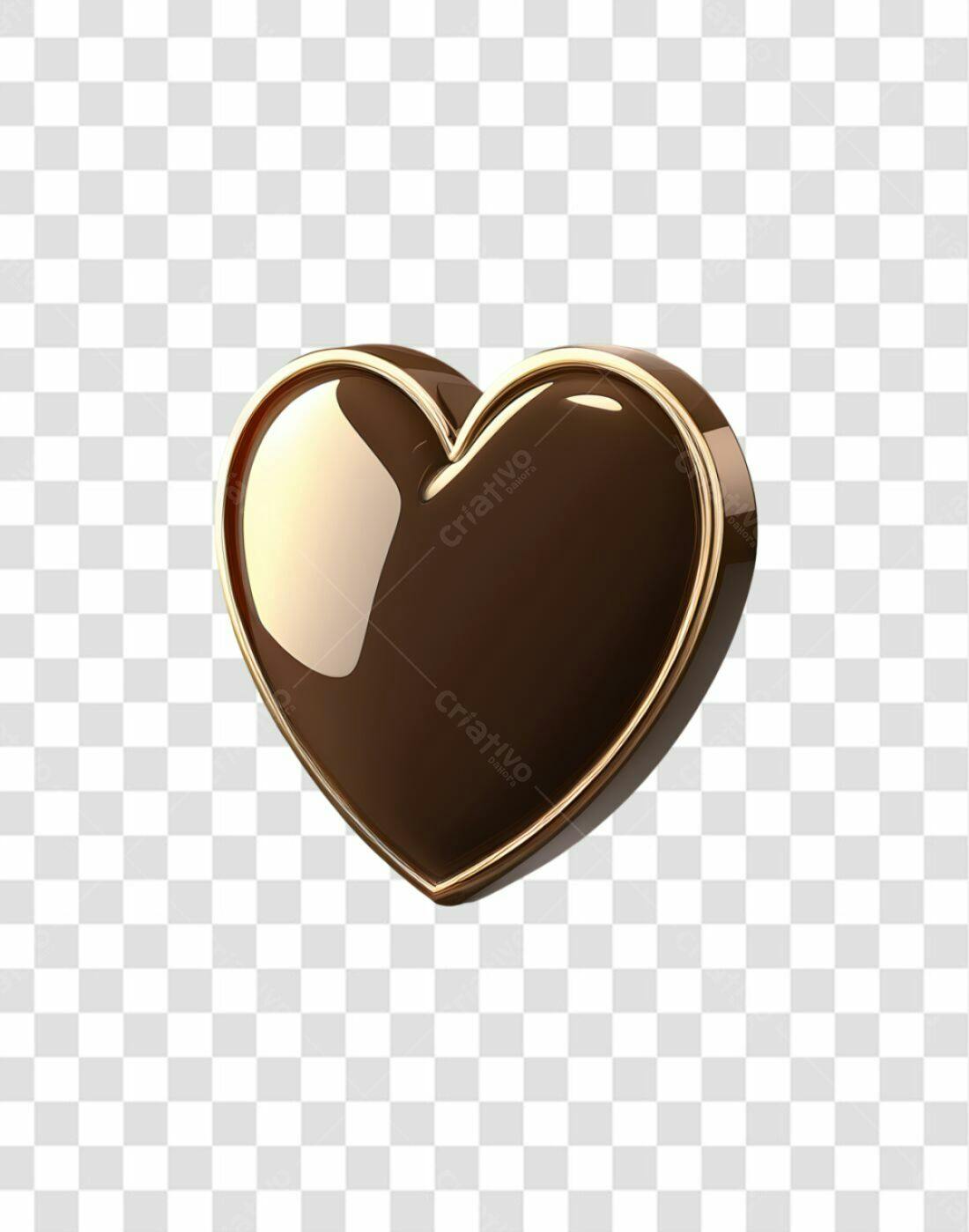 Icone Dia dos Namorados Coracao Chocolate PNG com fundo transparente