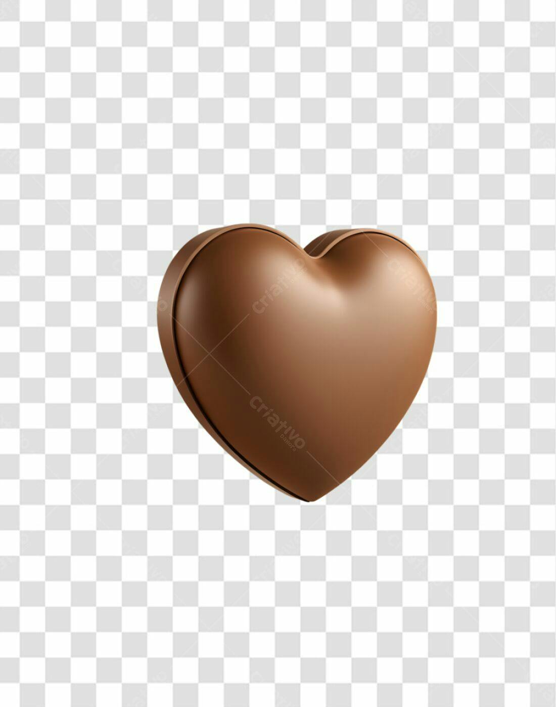 Icone Dia dos Namorados Coração Chocolate PNG com fundo transparente