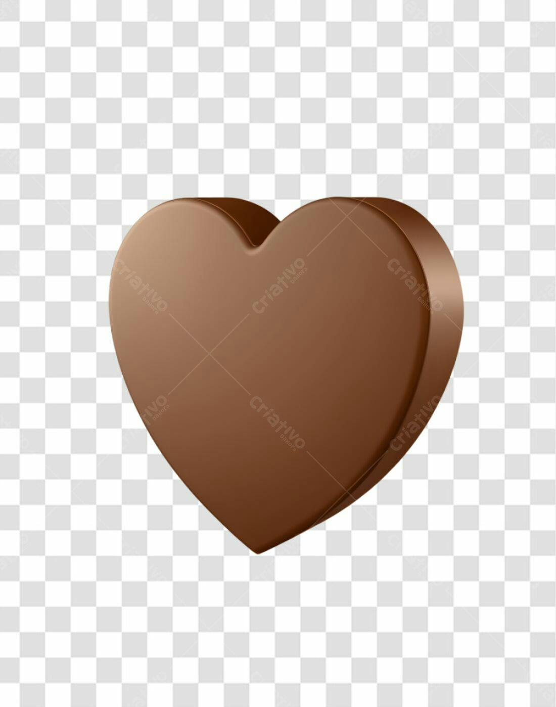 Icone Dia dos Namorados Coração Chocolate PNG com fundo transparente