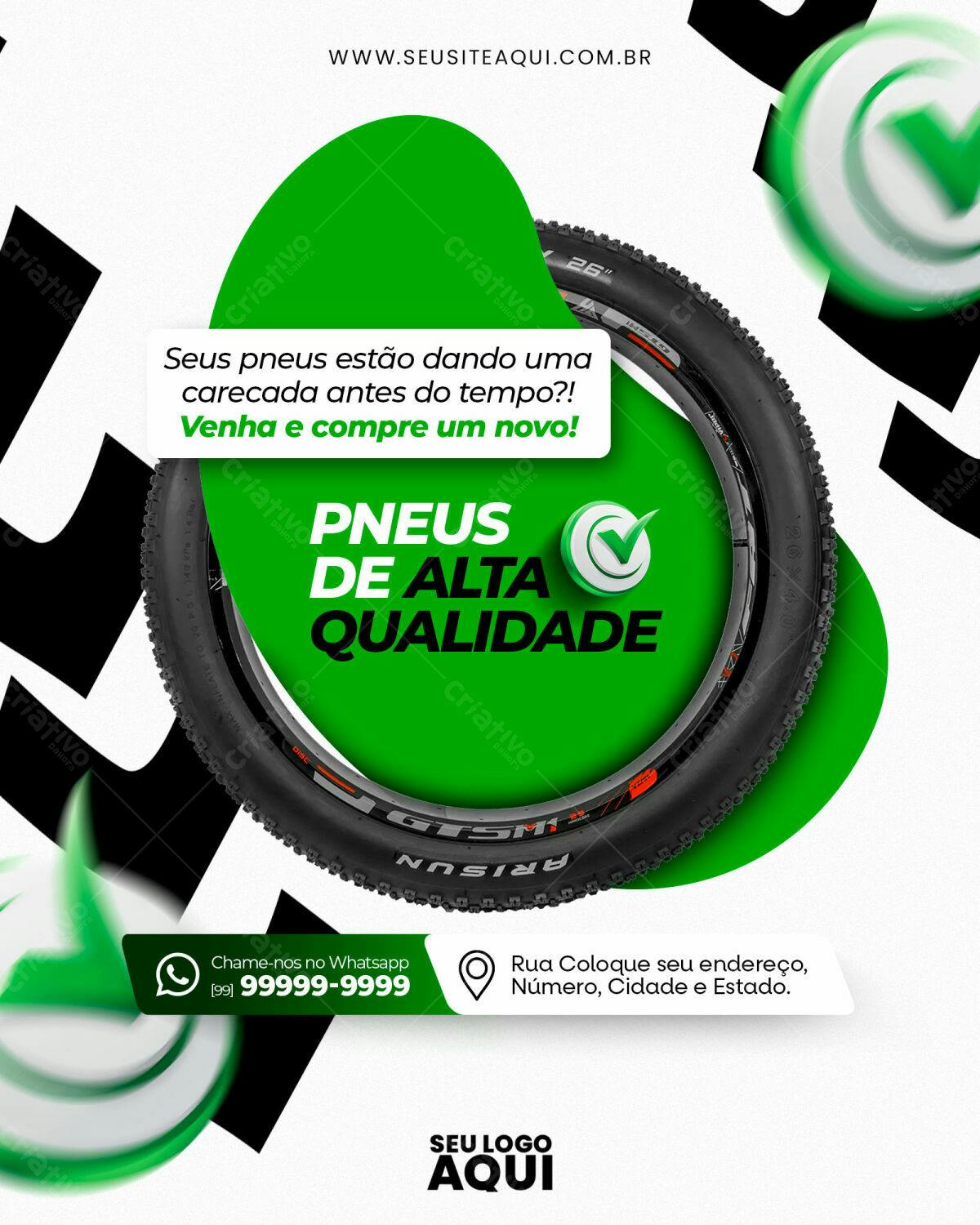 Flyer para Promoção de Pneus PSD Editável