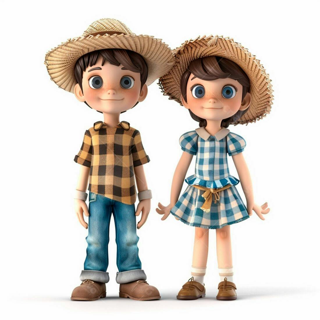 Crianças em trajes de festa junina