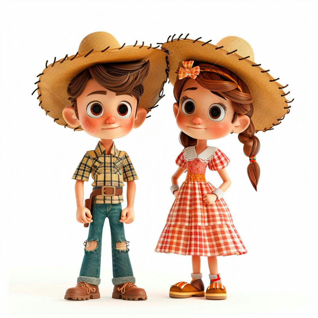 Crianças em trajes de festa junina