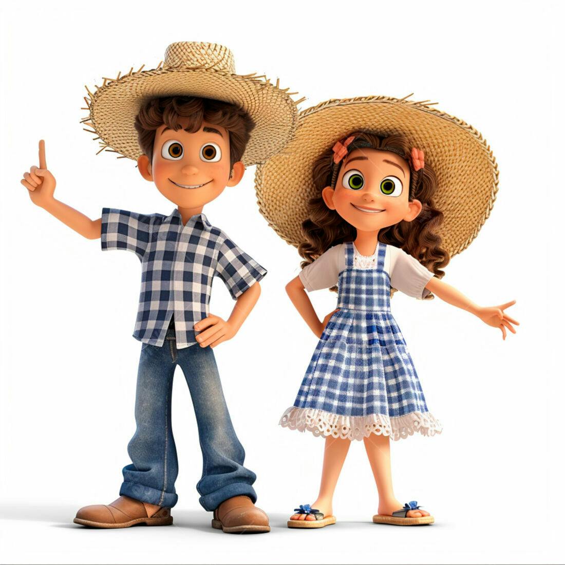 Crianças em trajes de Festa Junina