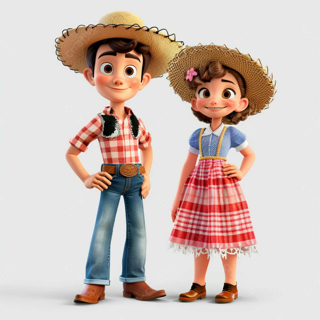 Crianças em trajes típicos Festa Junina