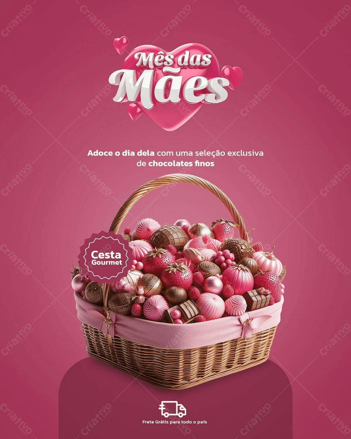 Flyer para o Mês das Mães PSD Editável