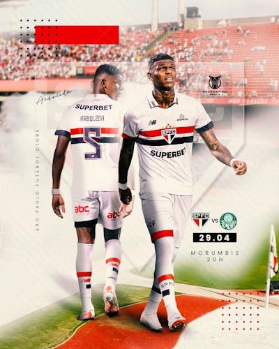 Arte Psd Flyer Futebol São Paulo vs Palmeiras