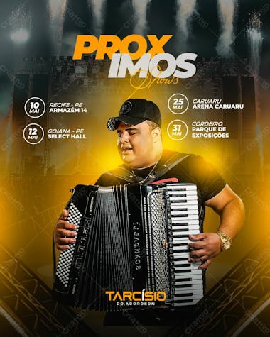 Proximo show tarcísio do acordeon feed