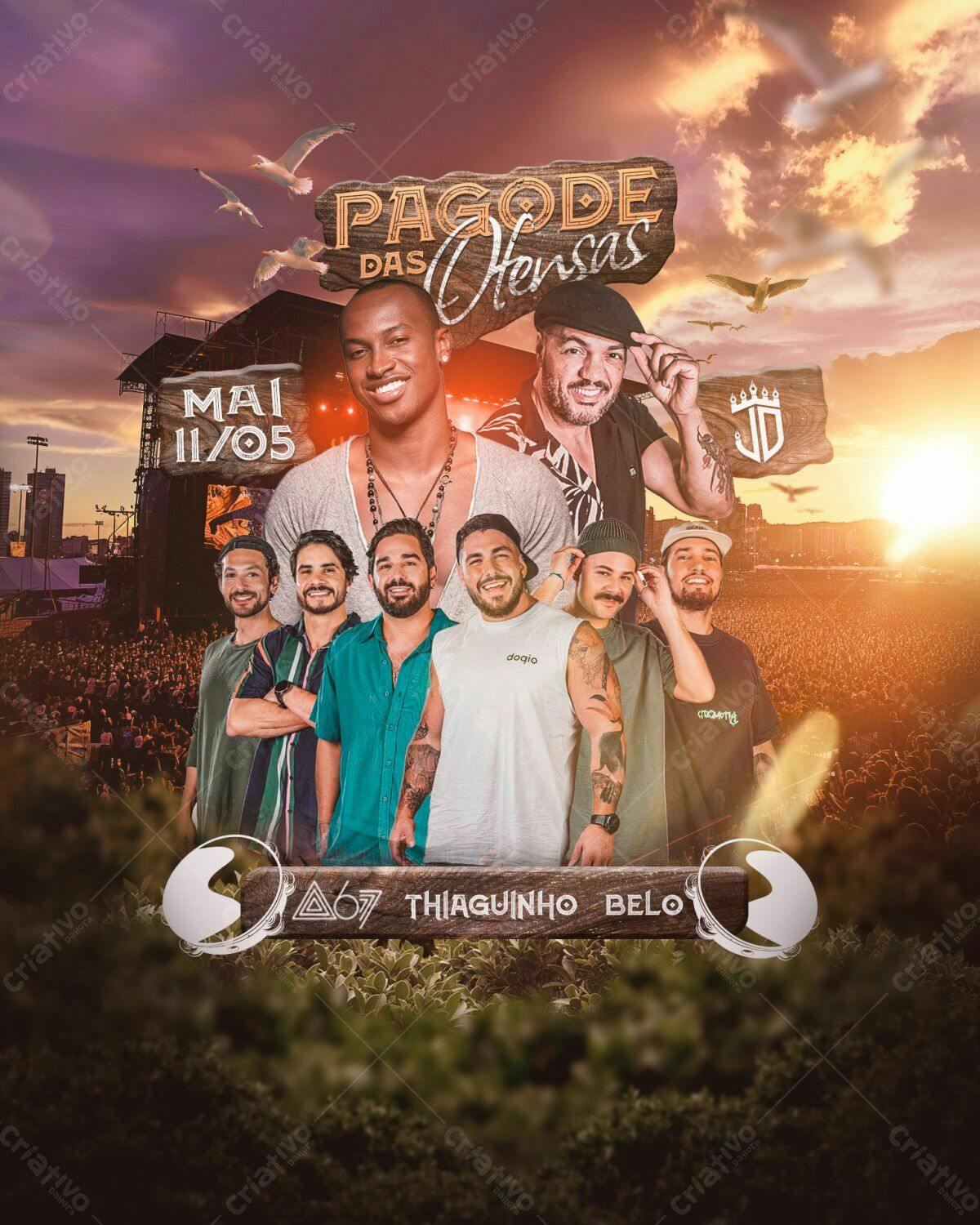 Flyer Pagode das Mensas PSD Editável