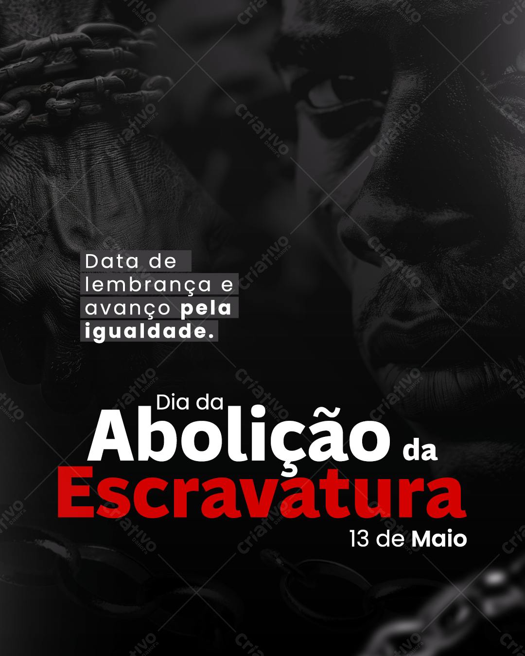 Post para o Dia da Abolição da Escravatura PSD Editável