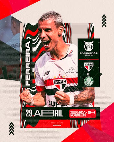 Criativo Psd - Arte Futebol São Paulo vs Palmeiras