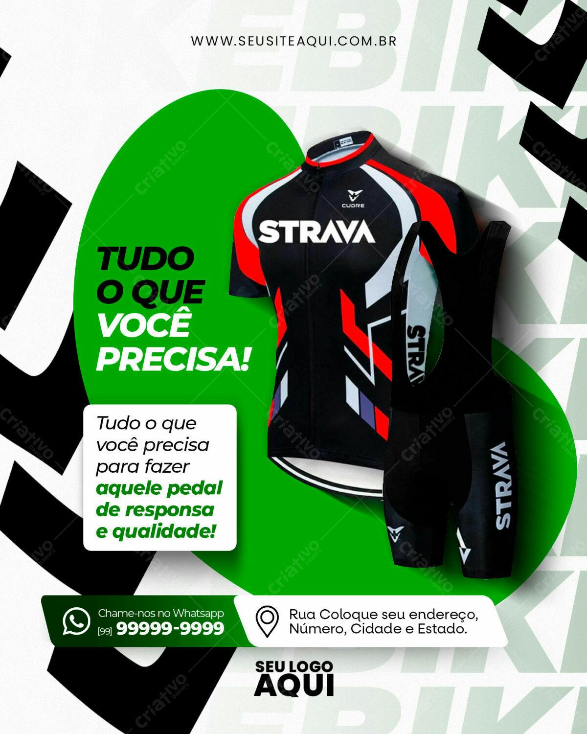 PSD Uniforme Ciclismo Strava PSD Editável